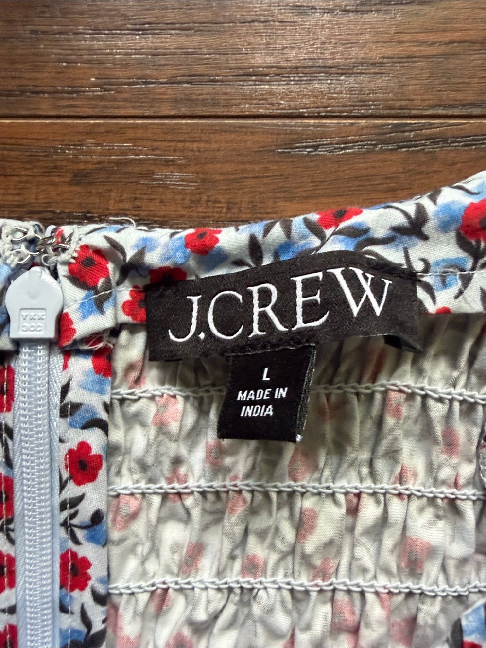 J. Crew Meadow Poppy Flower Cotton Poplin  Puff Sleeve Midi Dress - Picture 4 of 16